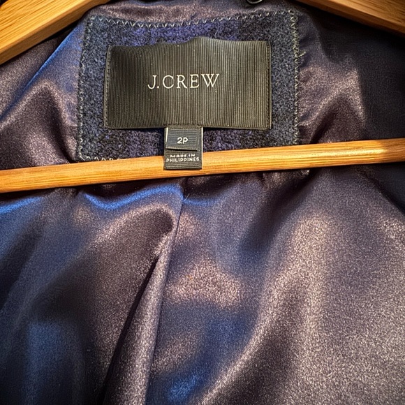 J. Crew Black Watch Plaid Coat 2P - Picture 5 of 7